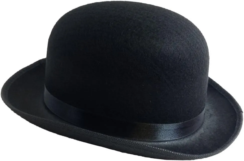 Funny Party Hats Black Derby Deluxe Costume Hat (Derby Hat)