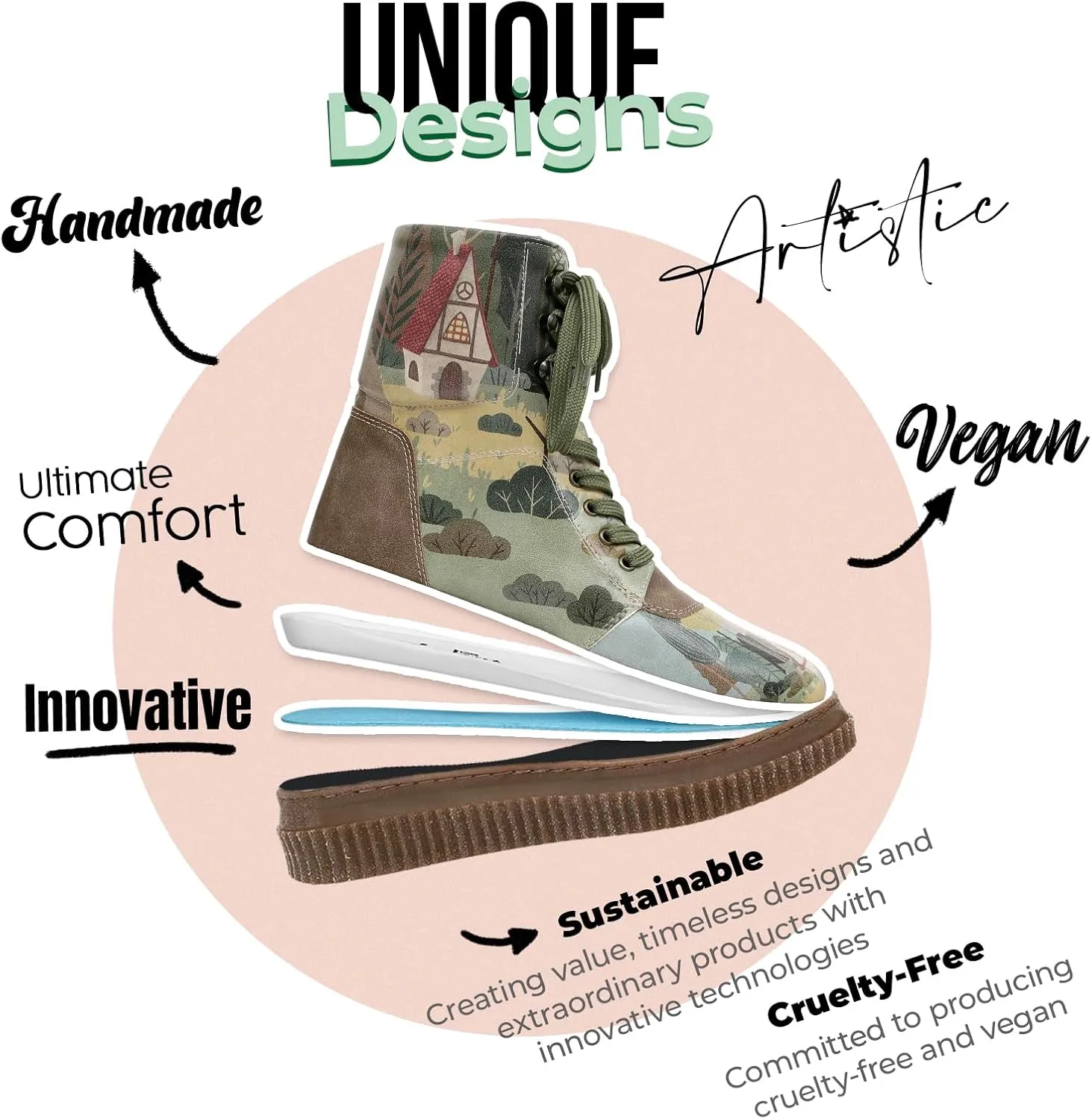 Future Boots for Women - Vegan Leather and Handmade Platform Boots for Women