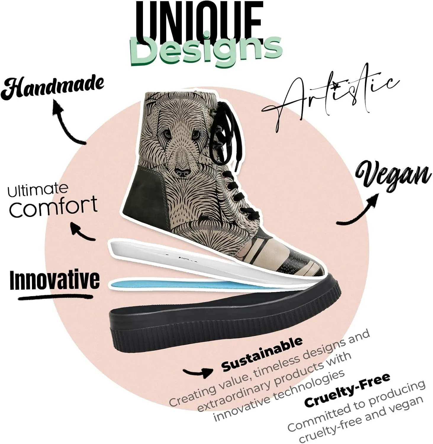 Future Boots for Women - Vegan Leather and Handmade Platform Boots for Women