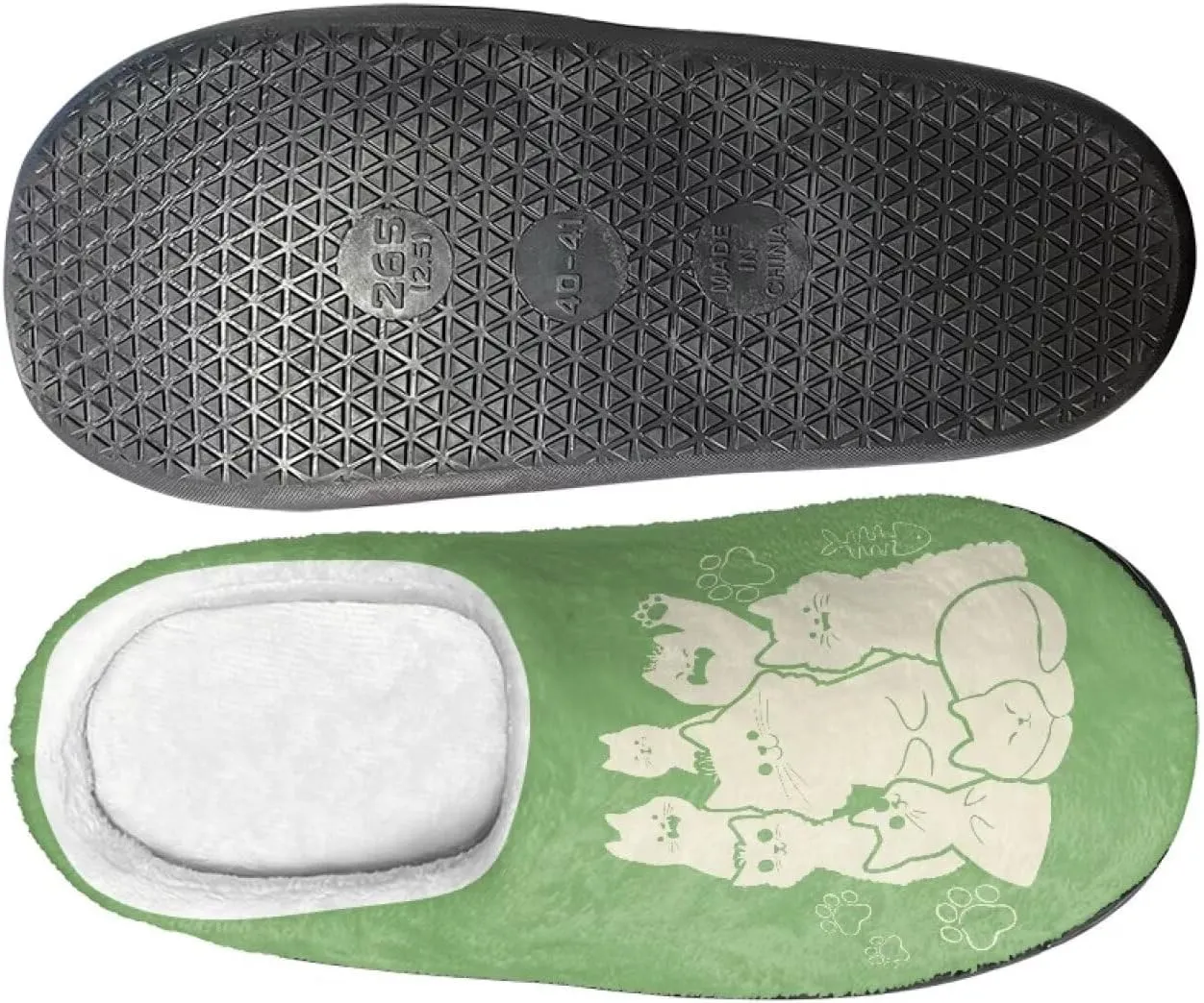 Fuzzy Memory Foam Cozy Slippers for Womem Indoor Home Womens Slip On House Shoes with Rubber Soles Size 4-12