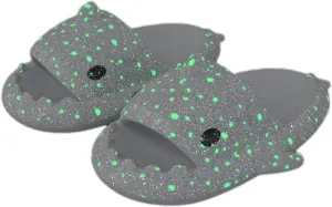 Galaxy Shark Slides, Spotted Starlight Shark Slides, EVA Cloud Shark Slides Glow in the Dark Thick Sole Non-slip Open Toe Shark Slippers