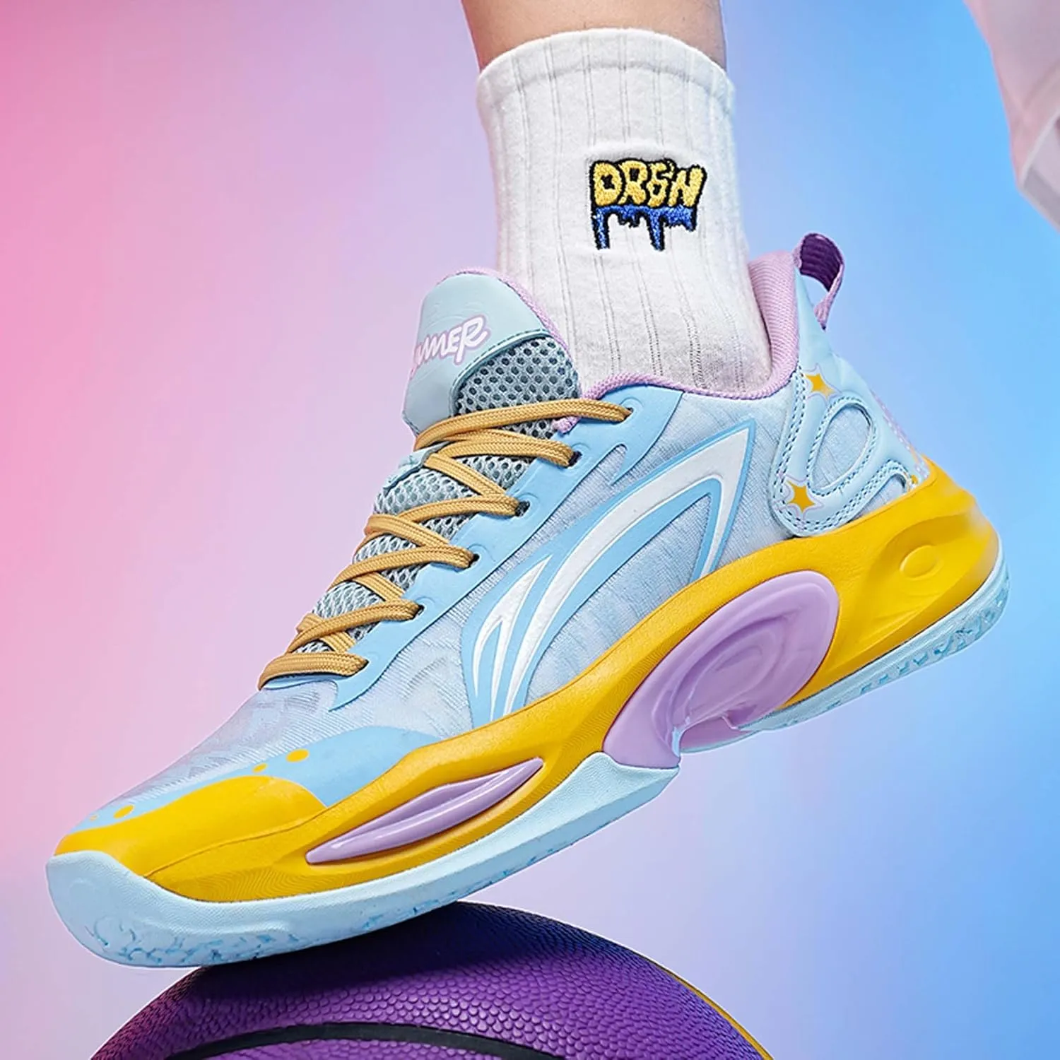 General Basketball Shoes, Summer Shoes, Anti Slip Running Shoes, Shock-Absorbing Walking Shoes, Breathable Tennis Shoes