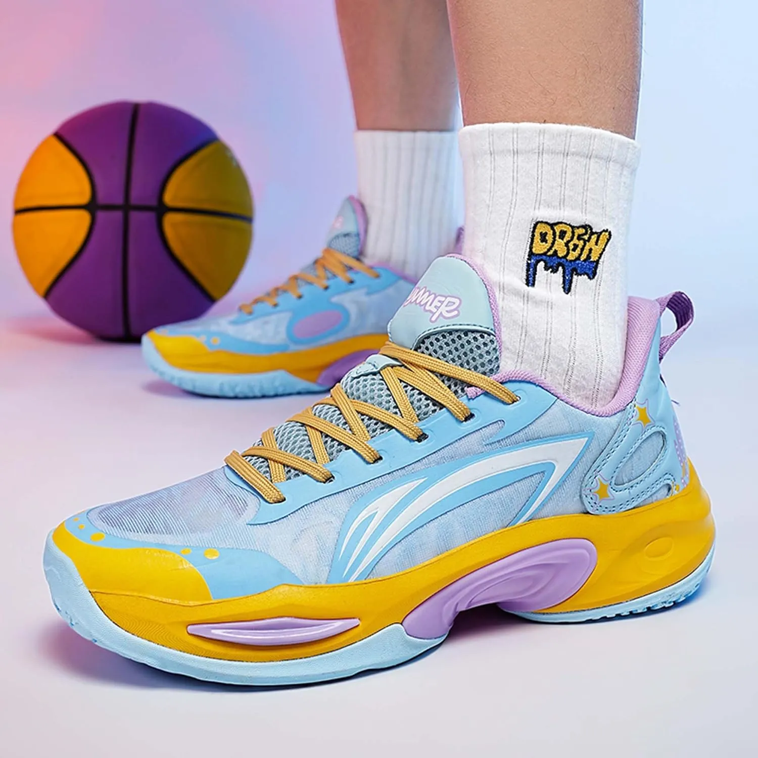 General Basketball Shoes, Summer Shoes, Anti Slip Running Shoes, Shock-Absorbing Walking Shoes, Breathable Tennis Shoes
