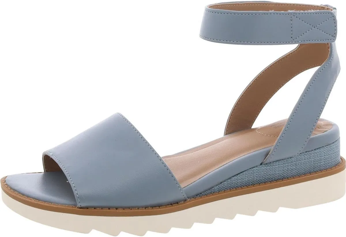 Giani Bernini Womens Constancia Strappy Gladiator Sandals Blue 9.5 Medium (B,M)