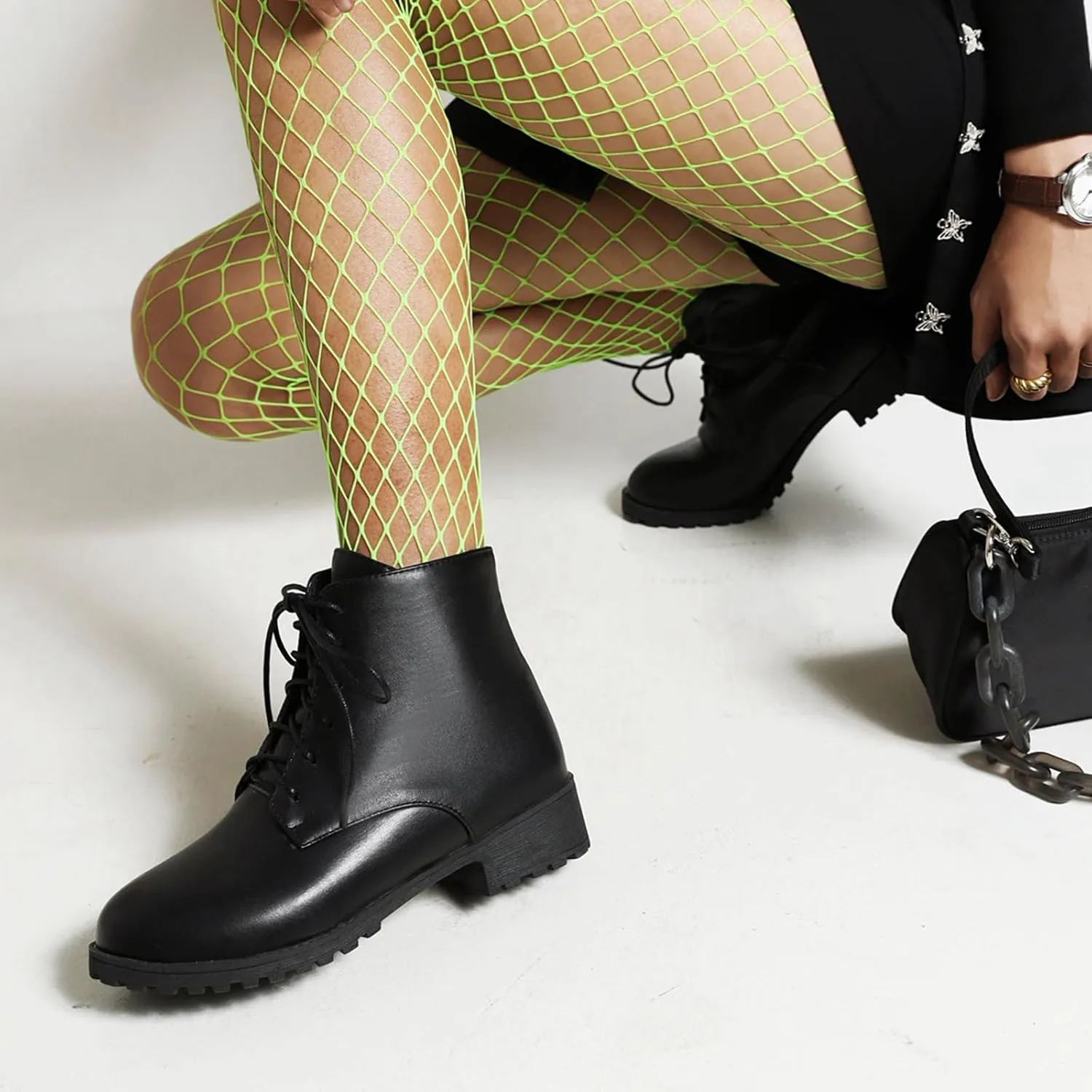 Gicoiz Women Round Toe Classic Combat Chukka Ankle Boots