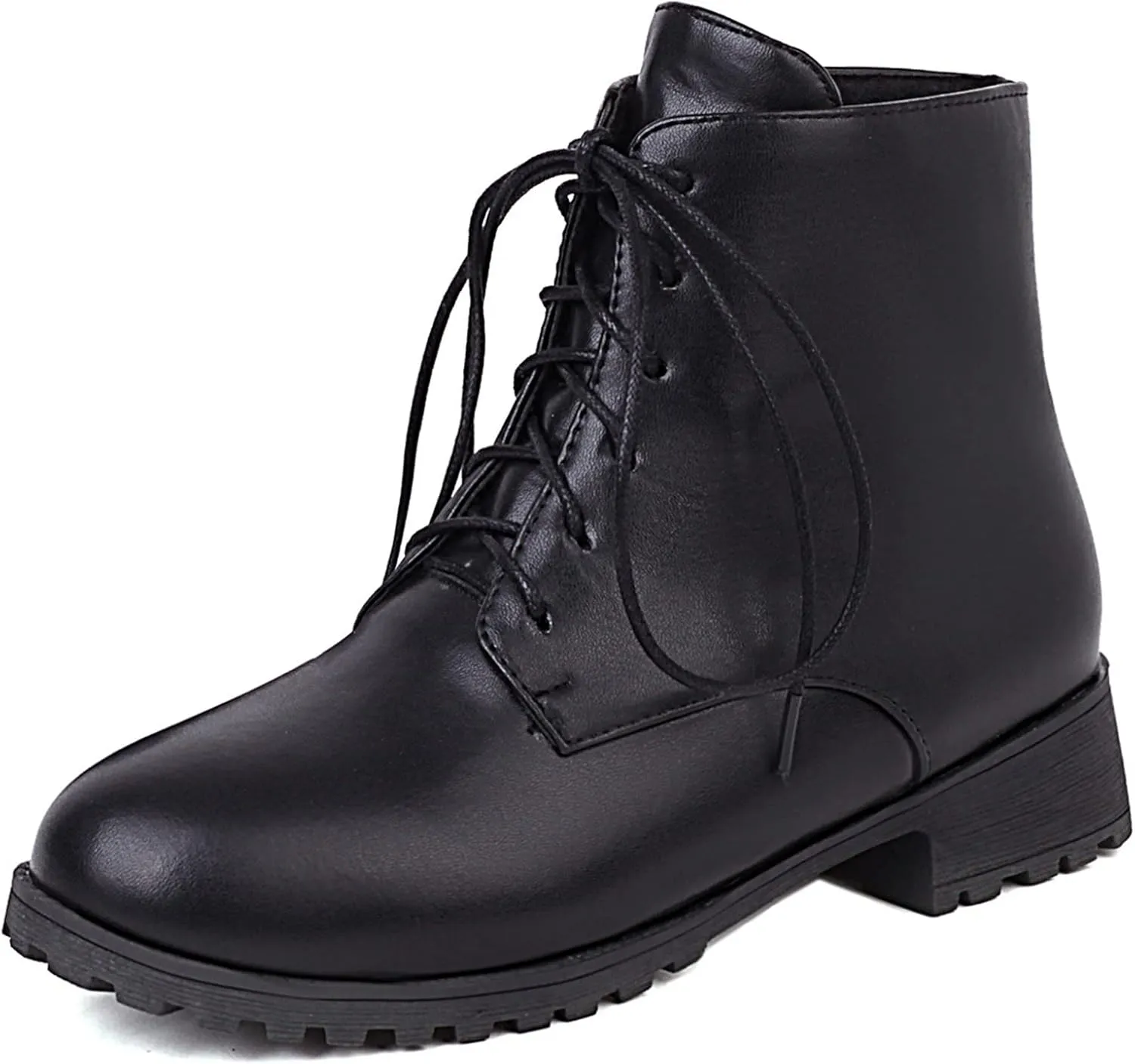 Gicoiz Women Round Toe Classic Combat Chukka Ankle Boots