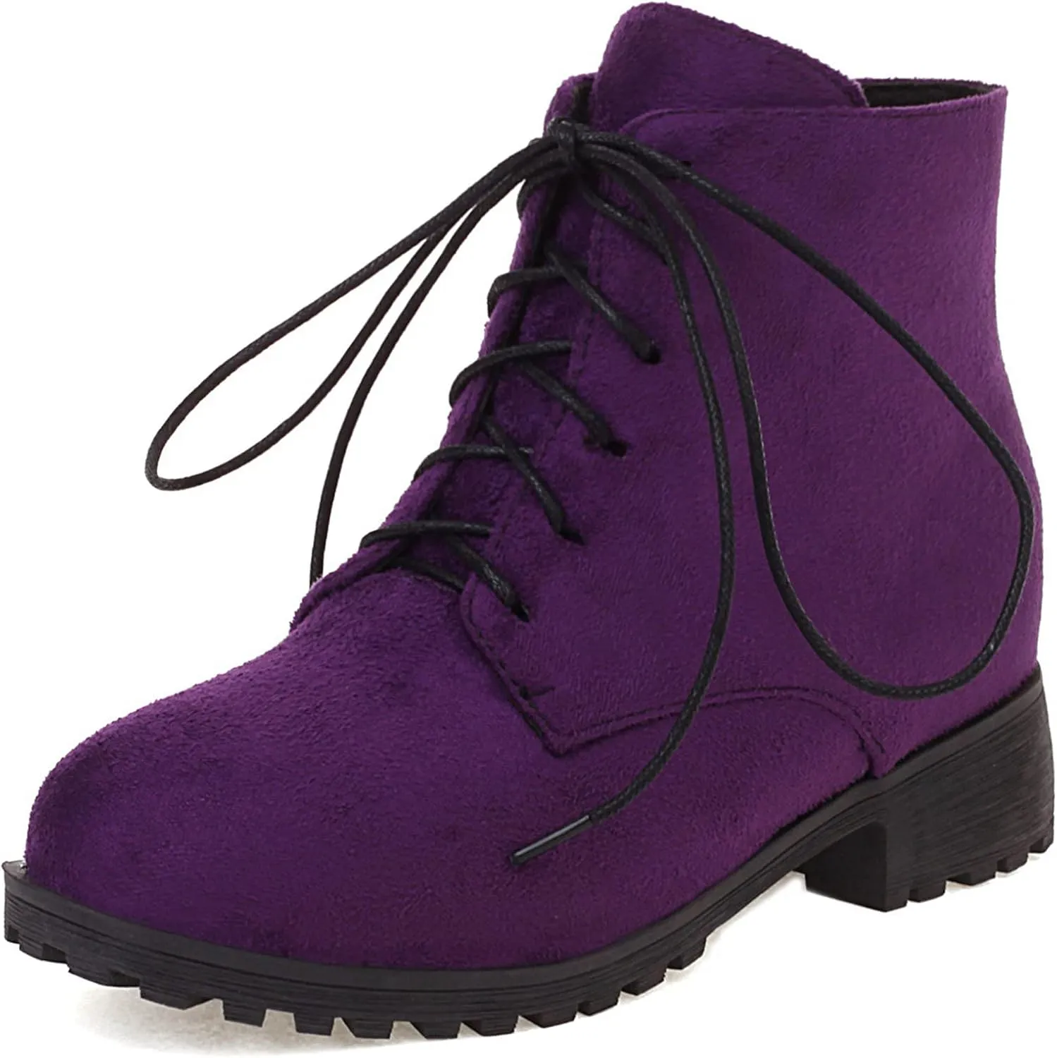 Gicoiz Women Round Toe Classic Combat Chukka Ankle Boots