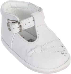 Girl's T-Strap Ankle Strap High Top Baptism Special Occasion Leather Shoes