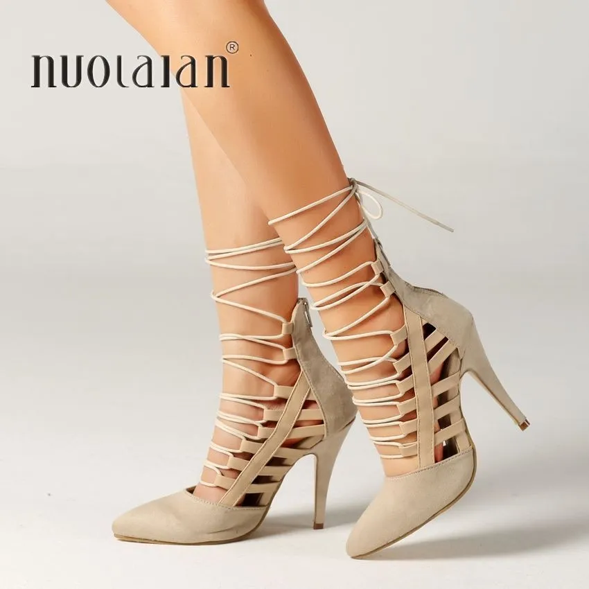 Gladiator Ankle Strap High Sandals