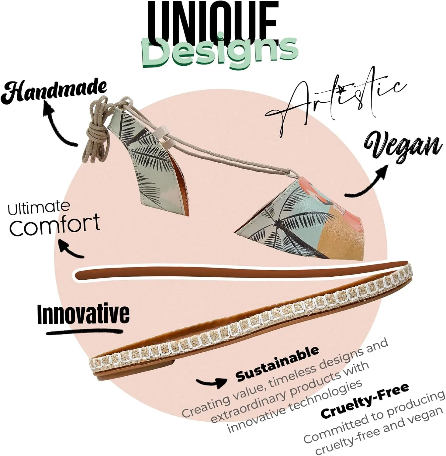 Gladiator Sandals for Women - Vegan and Handmade Strappy Sandals for Women