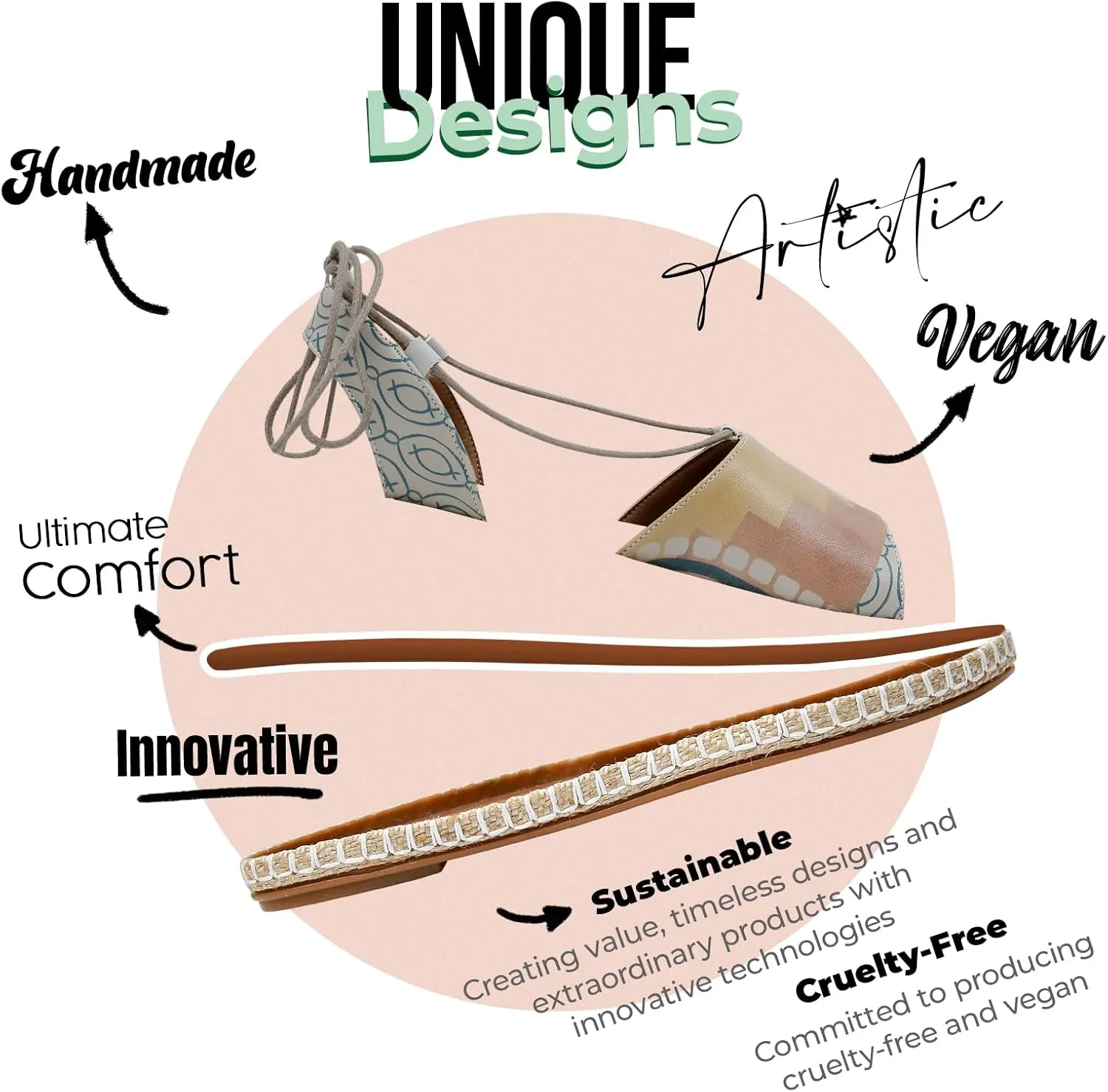 Gladiator Sandals for Women - Vegan and Handmade Strappy Sandals for Women