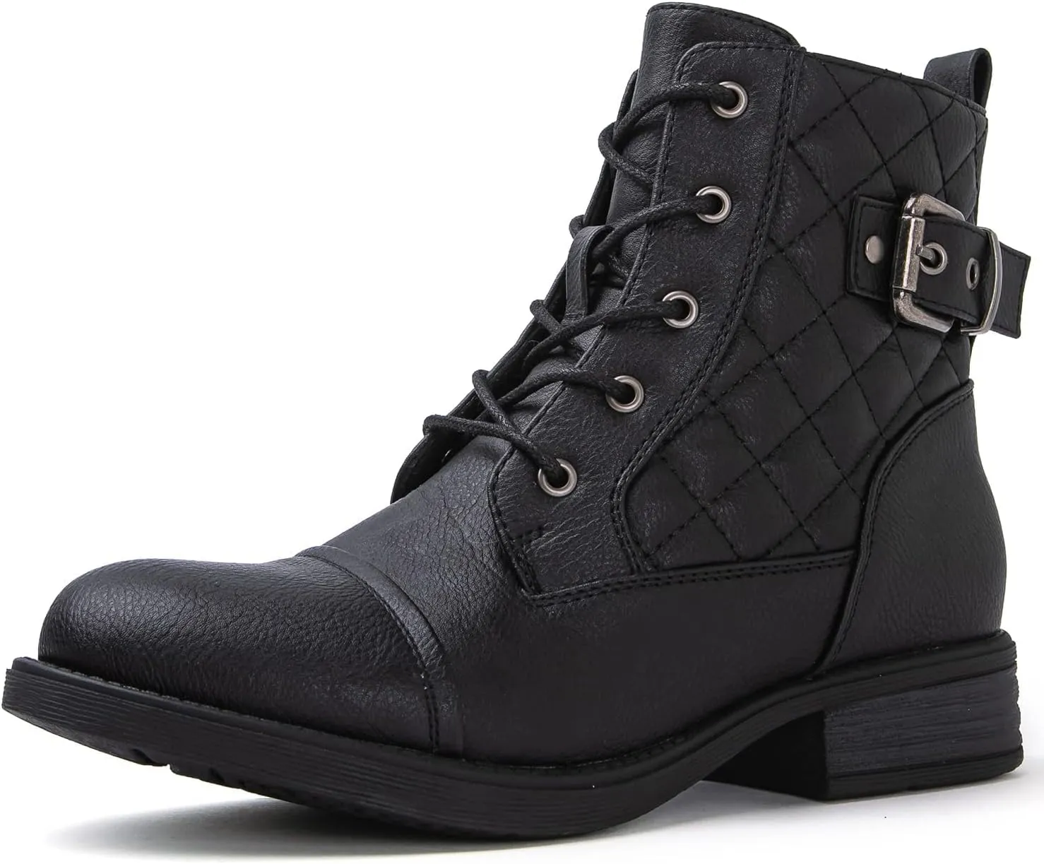 GLOBALWIN Women's Combat Boots Ankle Booties Fashion Comfortable Boots For Women