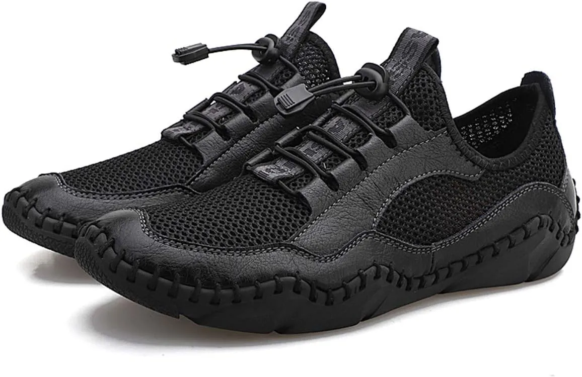 Gospt Mens Mesh Breathable Walking Shoes Slip-on Loafers Summer Beach Sandals