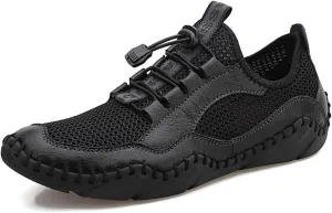 Gospt Mens Mesh Breathable Walking Shoes Slip-on Loafers Summer Beach Sandals