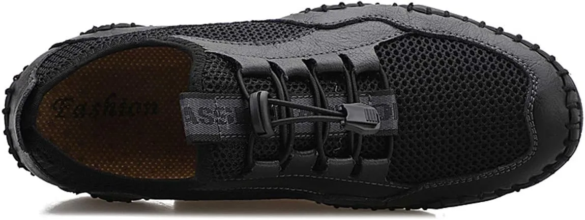 Gospt Mens Mesh Breathable Walking Shoes Slip-on Loafers Summer Beach Sandals