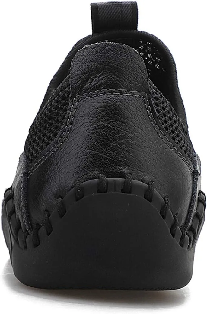 Gospt Mens Mesh Breathable Walking Shoes Slip-on Loafers Summer Beach Sandals