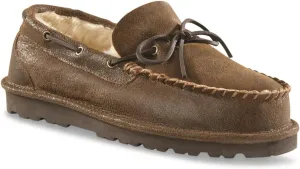 Guide Gear Double-Face Shearling Mens Moccasin Slippers, Leather, Fur-Lined Warm, Slip-On, Pull-On Lounge Shoes, Bedroom House Slippers, Indoor and Outdoor