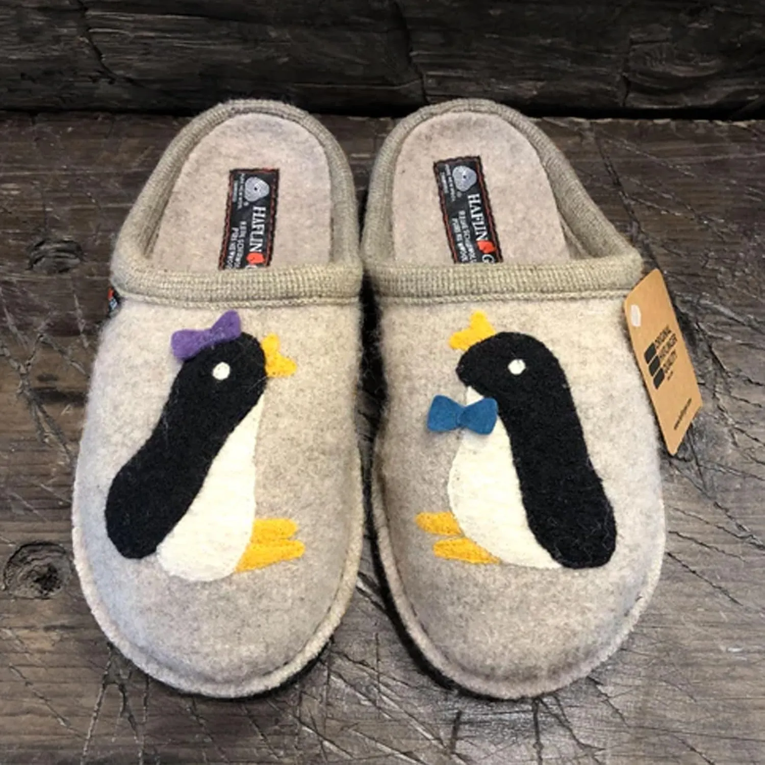 HAFLINGER Unisex Pingui Pure Boiled Wool Breathable Moisture-Wicking House Slippers with Slip-Resistant Double-Felted Outsole