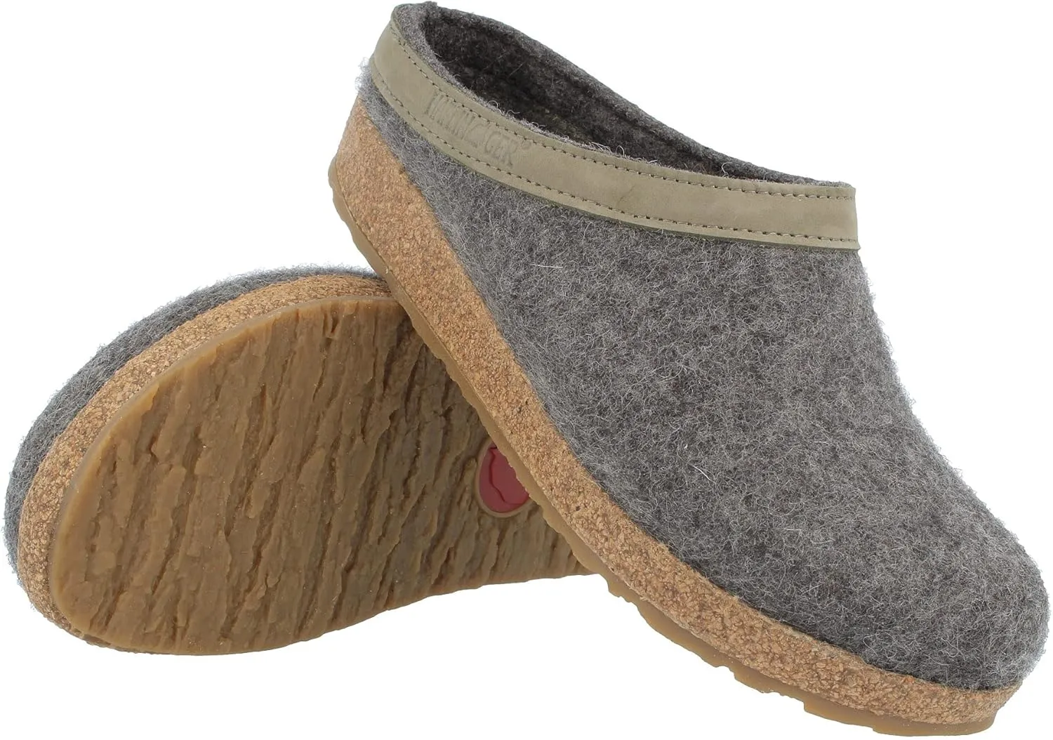 HAFLINGER Unisex's Wool felt Open Back Slippers