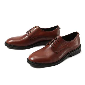 Handcrafted Men's Full Grain Leather Derby Dress Shoes