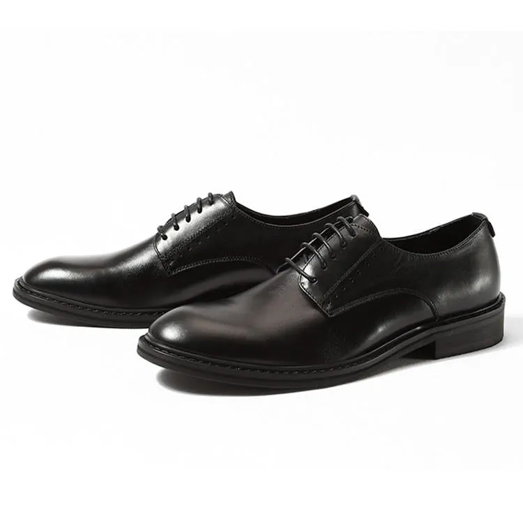 Handcrafted Men's Full Grain Leather Derby Dress Shoes