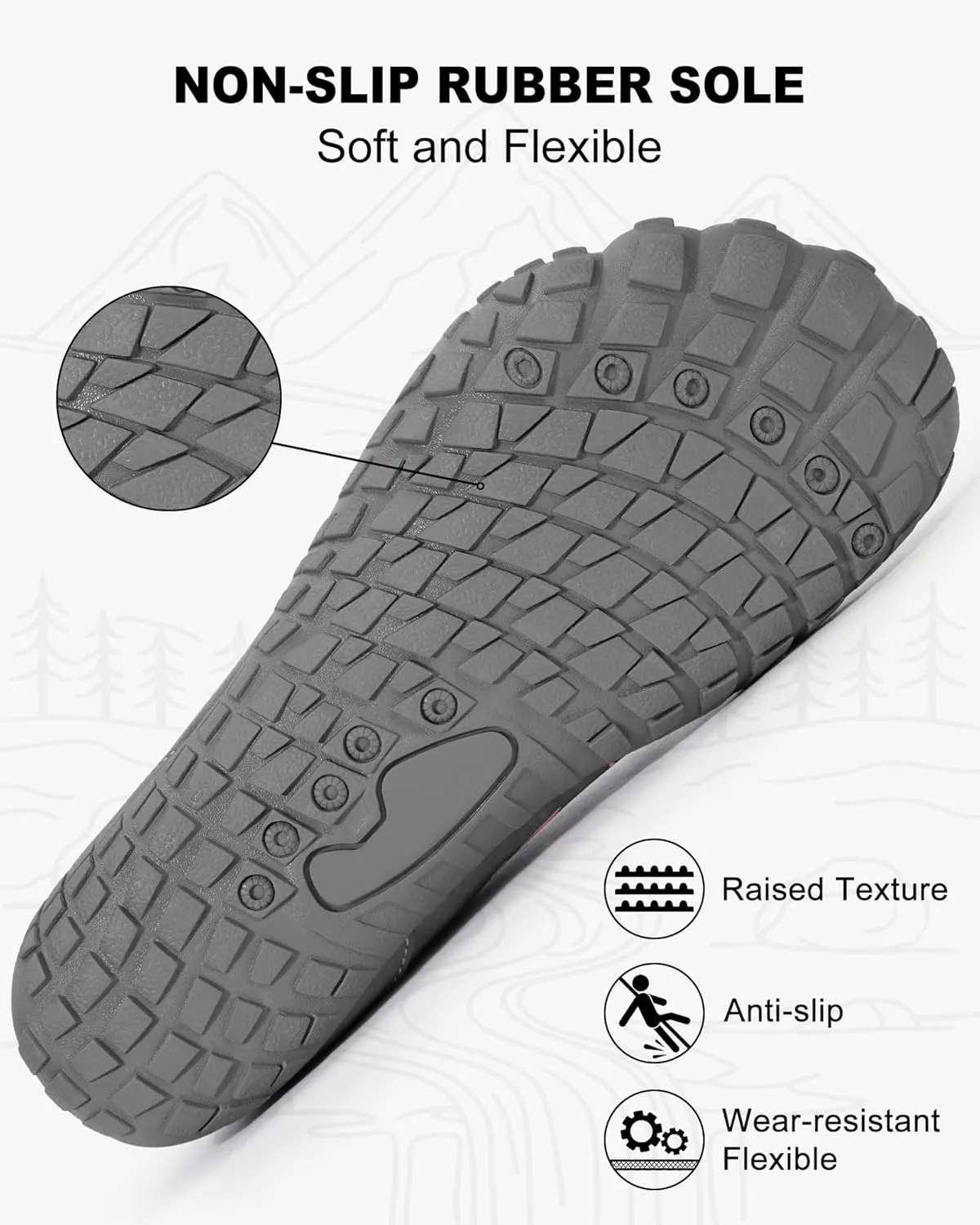 Hike Barefoot Shoes Womens Mens Footwear, Pro Water Shoe Women Men Barefoot Hiking Beach Grounding Shoes for Travel, Wide Toe Box Zero Drop Non-Slip Breathable Lightweight