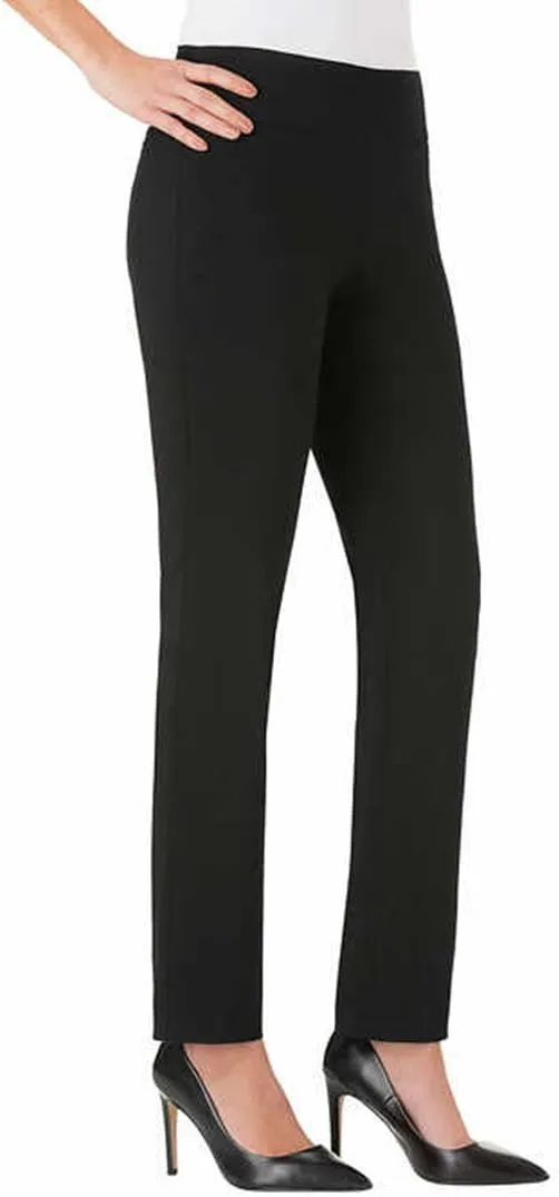 Hilary Radley Ladies' Slim Leg Comfort Pull On Pant (20W, Navy)