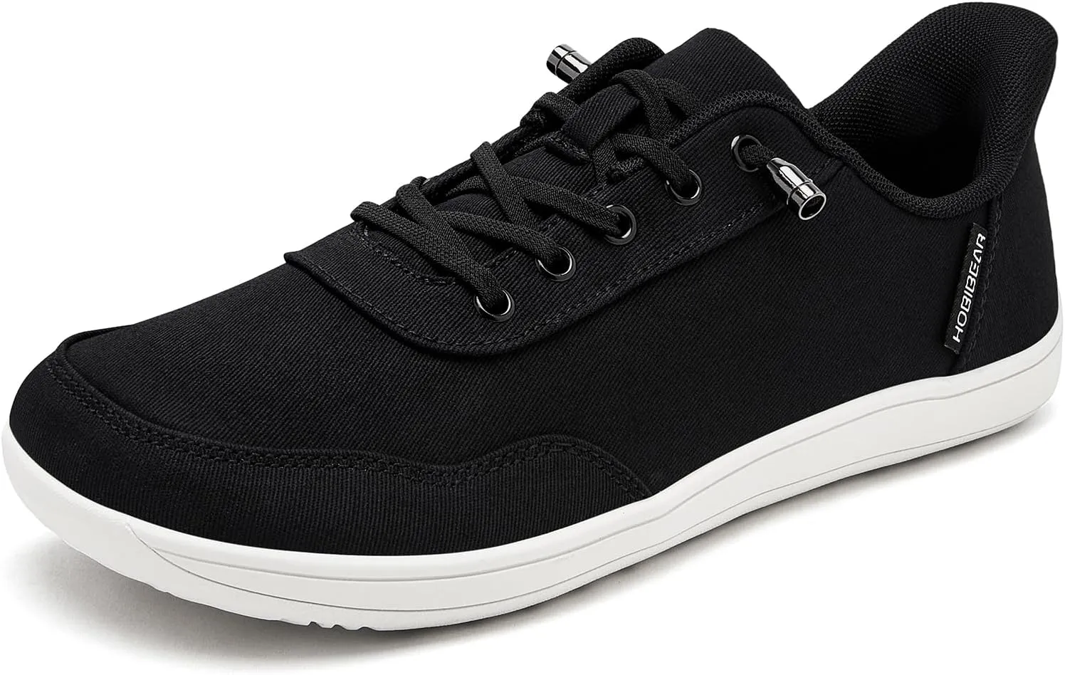 HOBIBEAR Womens Mens Hands Free Slip On Sneakers Comfort Wide Minimalist Barefoot Canvas Shoes