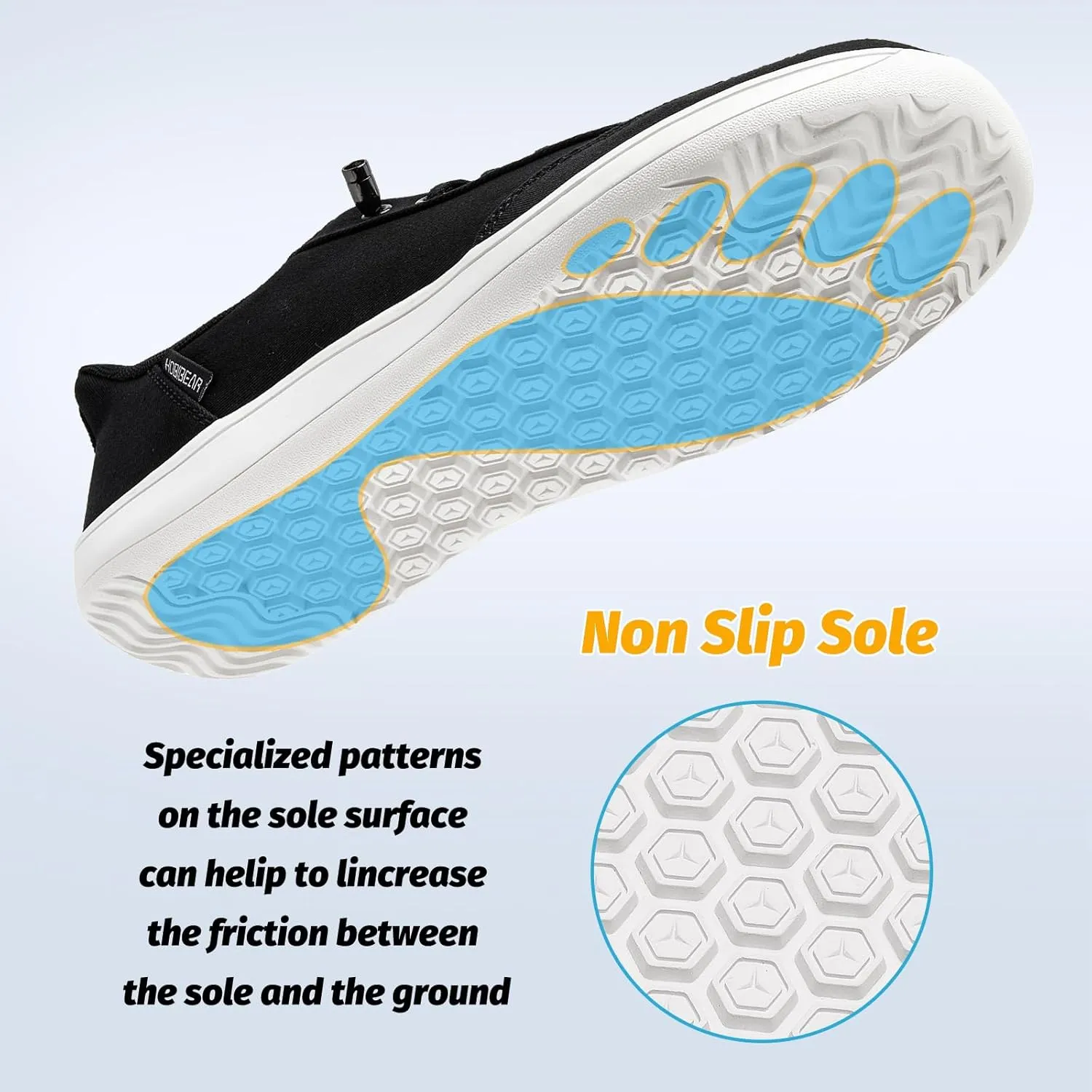 HOBIBEAR Womens Mens Hands Free Slip On Sneakers Comfort Wide Minimalist Barefoot Canvas Shoes