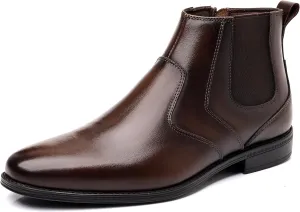 Holy dove Chelsea Boots Men – Genuine Leather,Chelsea Boots for Men with Side Zipper, Casual Slip-On Ankle Boots, Chukka & Oxford Style Dress Boots
