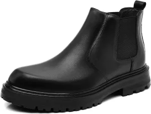 Holy dove Mens Chelsea Boots Leather Ankle Boots for Men Classic Stylish Slip On Dress Boots for Casual Fomal Wear