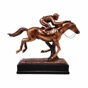 Horse and Jockey Classic Sculpture