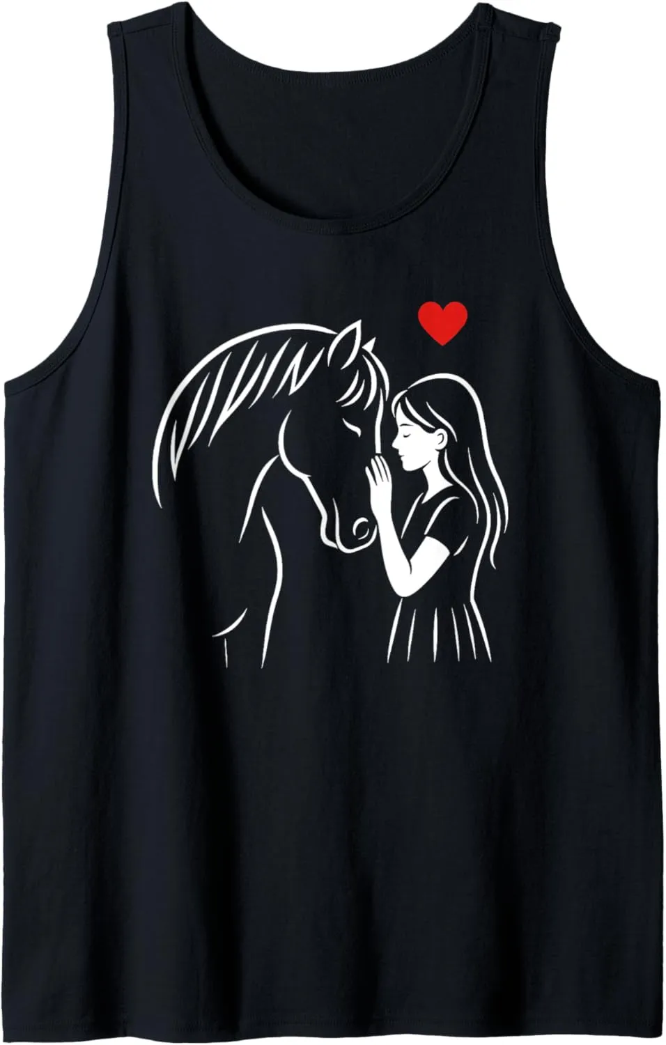 Horse Girl Art Equestrian Riding Horse Lover Horseback Rider Tank Top