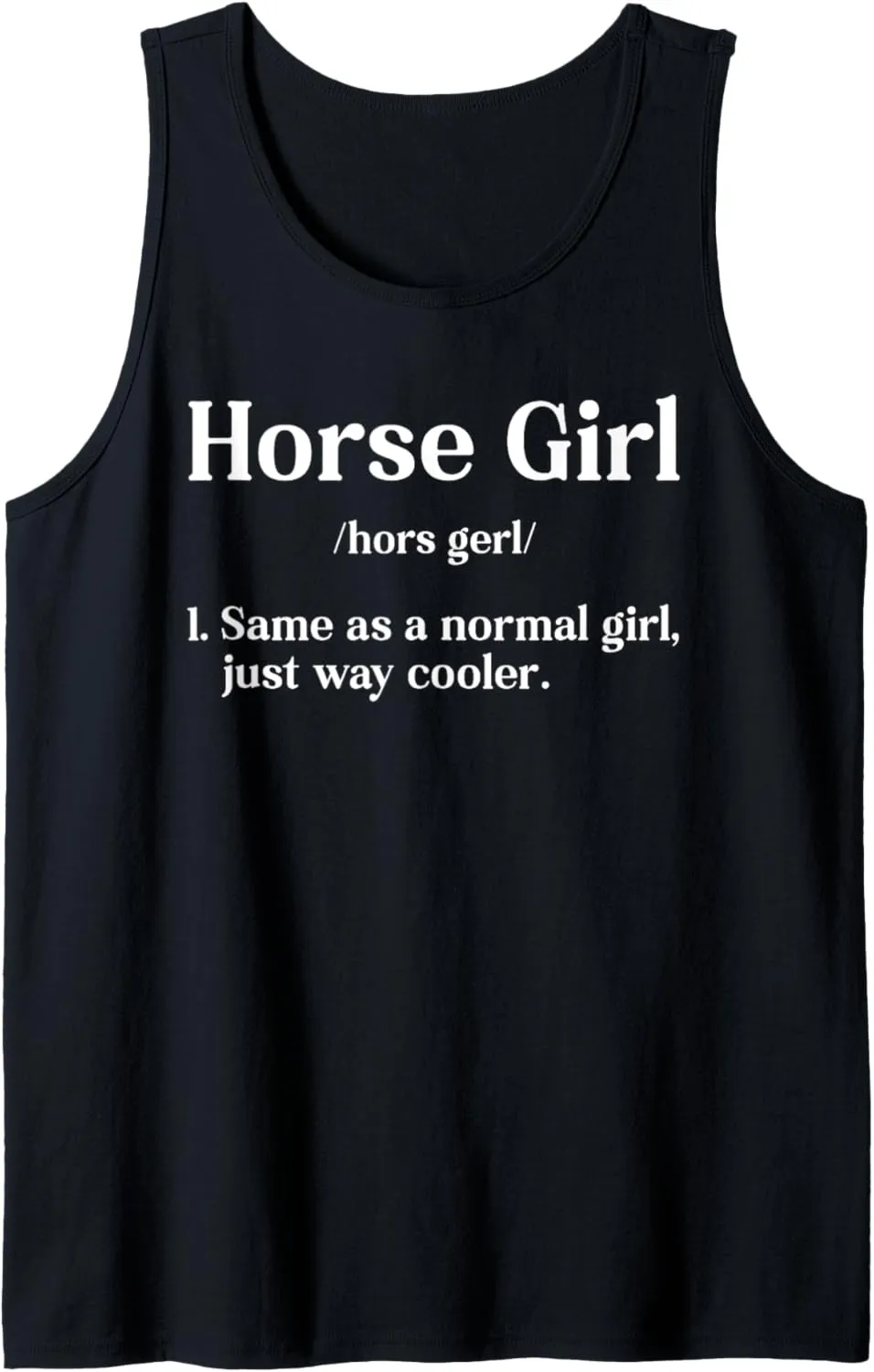 Horse Girl Definition Equestrian Horse Lover Rider Horseback Tank Top