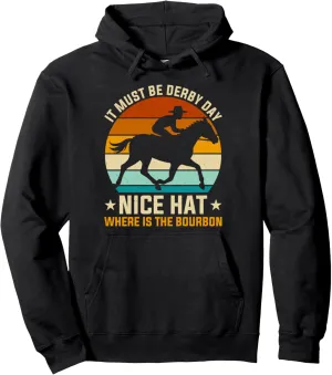 Horse Racing Horse Rider Equestrian Derby Horse Lover Retro Pullover Hoodie