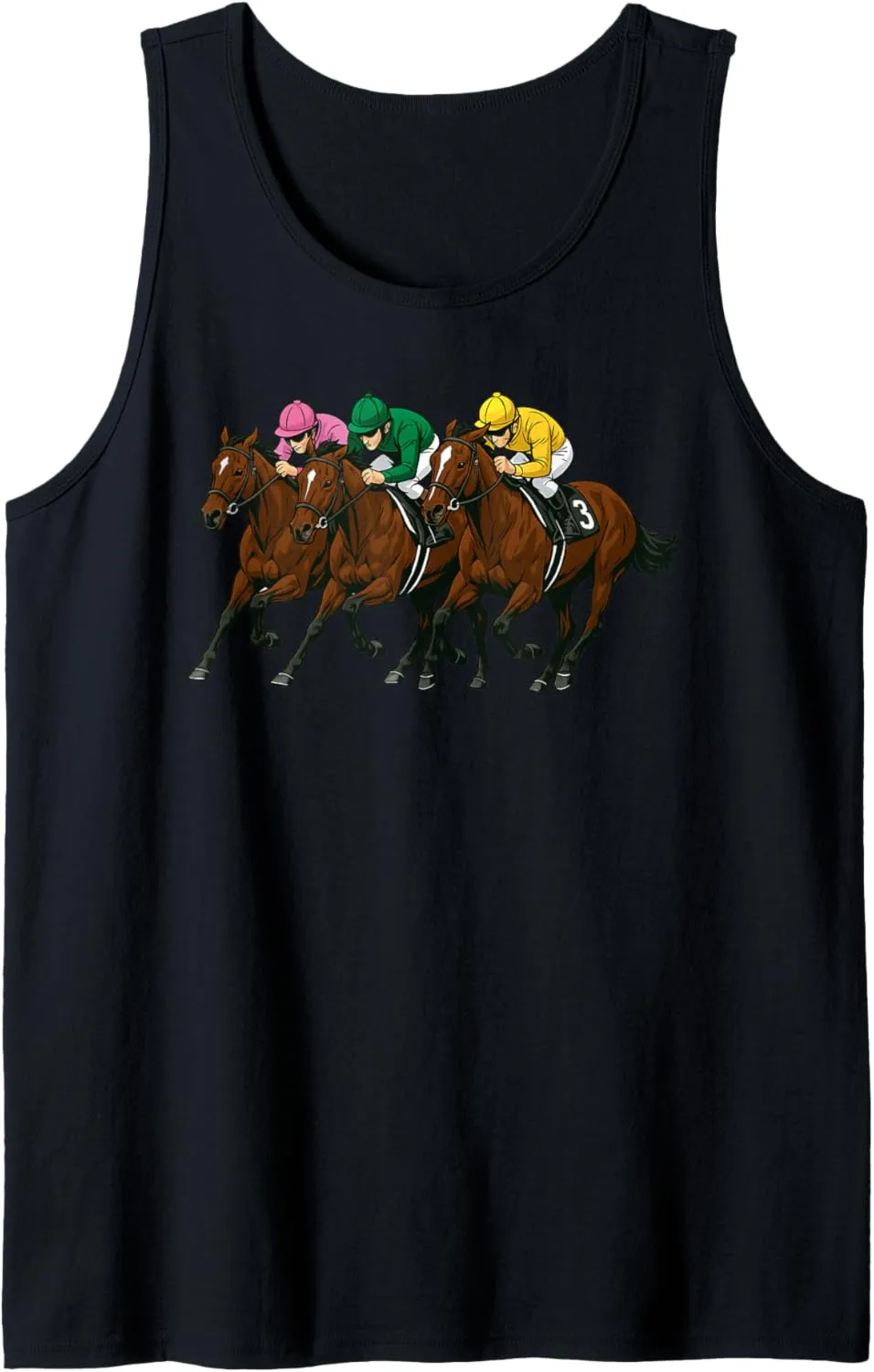Horse Racing Horse Rider Equestrian Derby Horse Lover Retro Tank Top