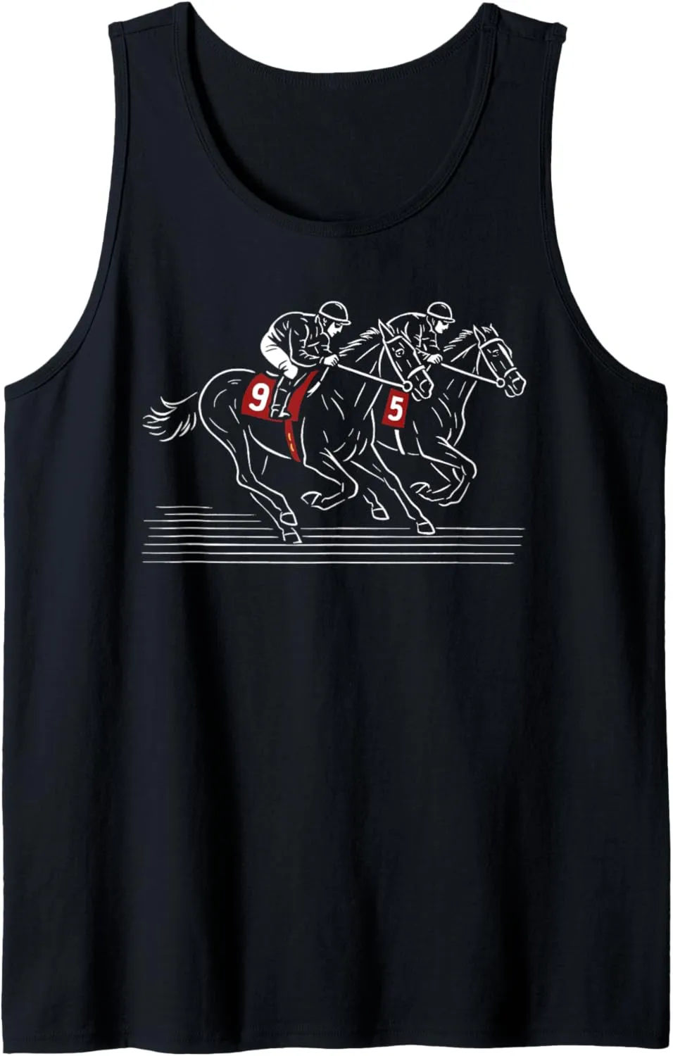 Horse Racing Horse Rider Equestrian Derby Horse Lover Retro Tank Top