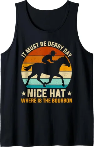 Horse Racing Horse Rider Equestrian Derby Horse Lover Retro Tank Top