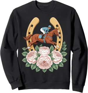 Horse Shoeing Horse Rider Racing Track Race Horse Derby Sweatshirt