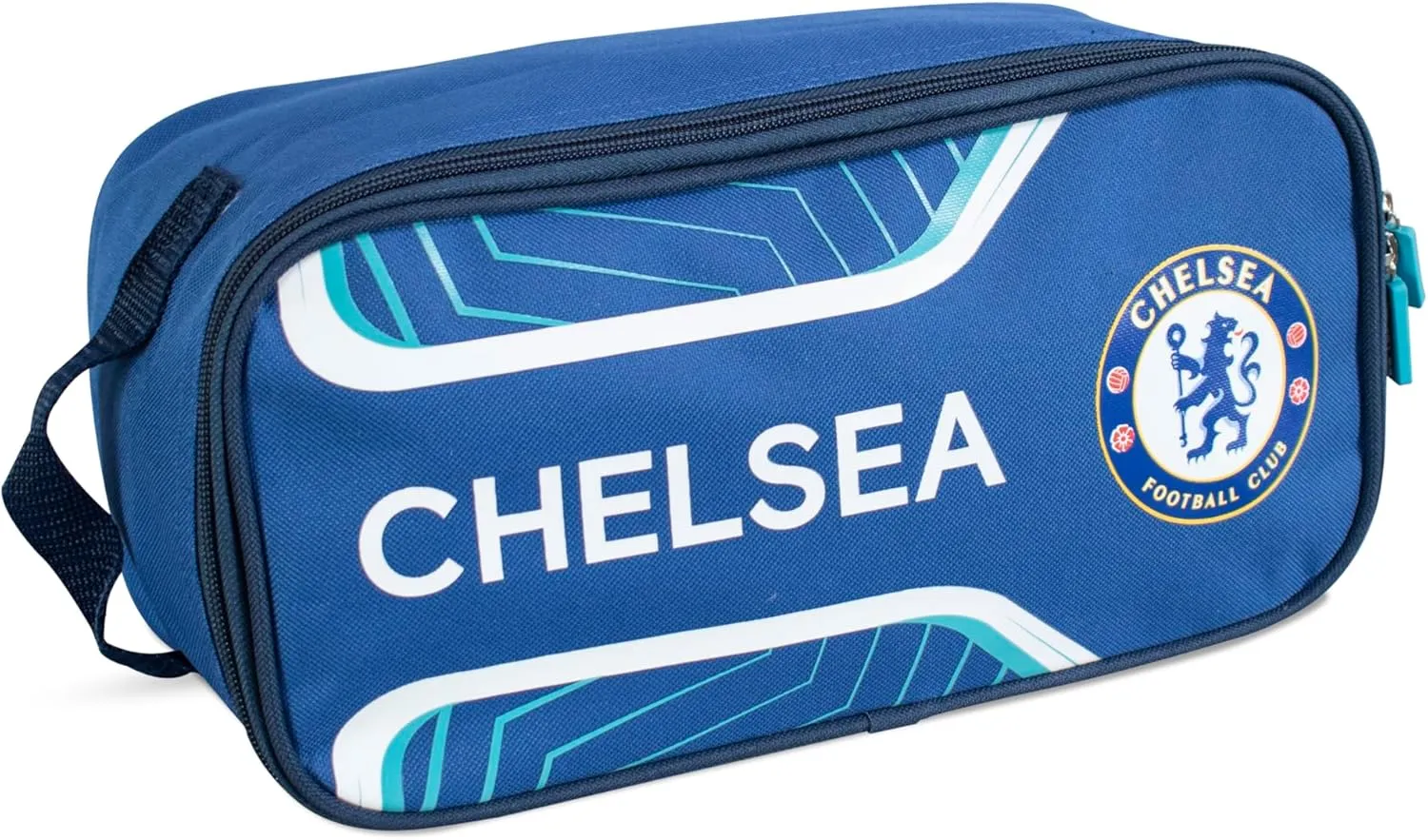 Hy-Pro Official Licensed Chelsea F.C. Soccer Boot Bag - Royal Blue Nylon Sports Equipment Bag with Ripstop Fabric, Breathable Airmesh & Zip Pull, Chelsea Logo Soccer Gear