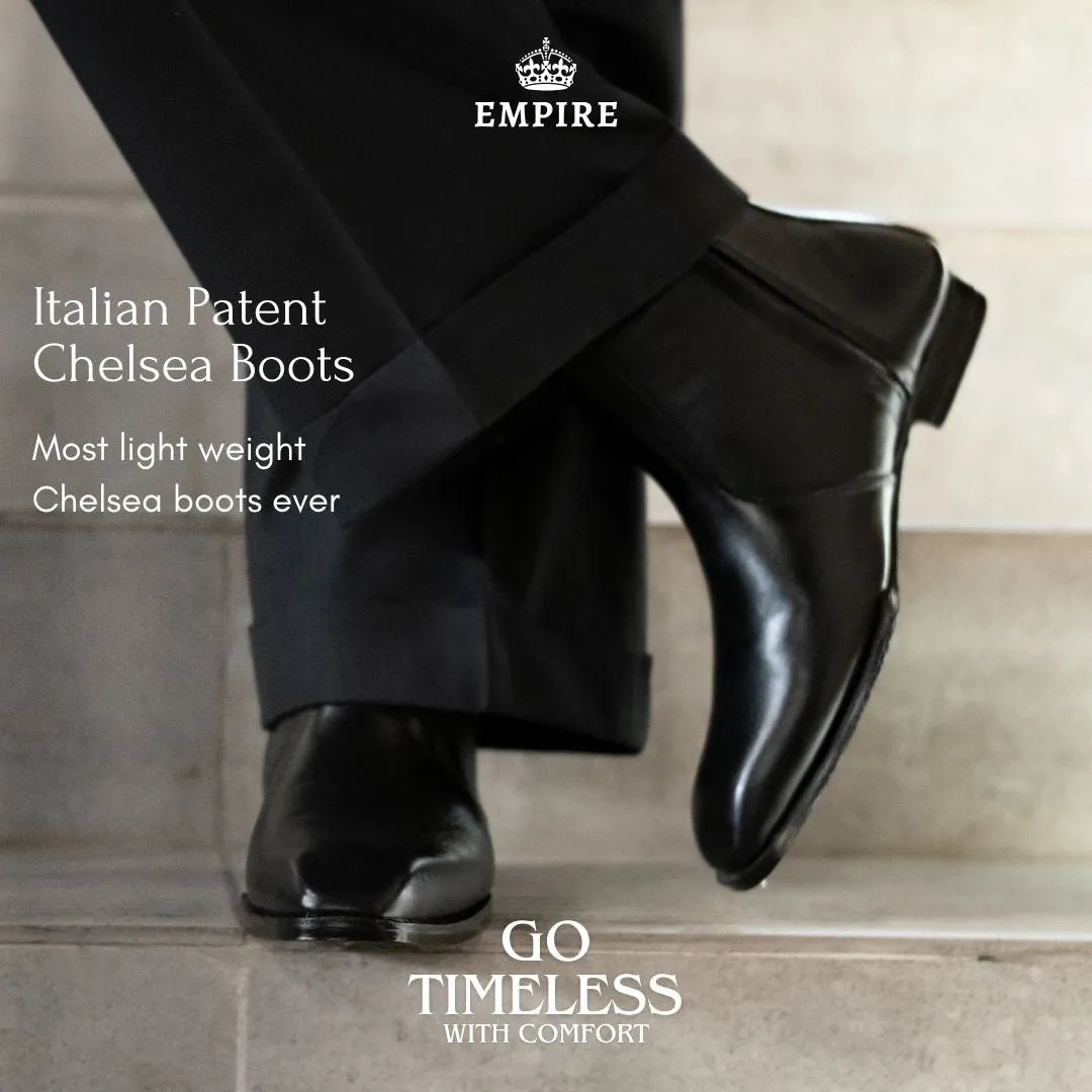 Italian Patent Chelsea Boots