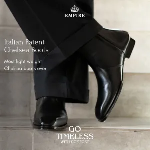Italian Patent Chelsea Boots
