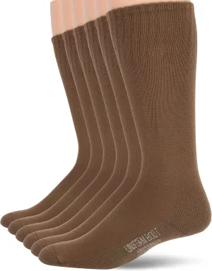 Jefferies Socks Men's Military Rib Top Combat Crew Boot Socks 6 Pack