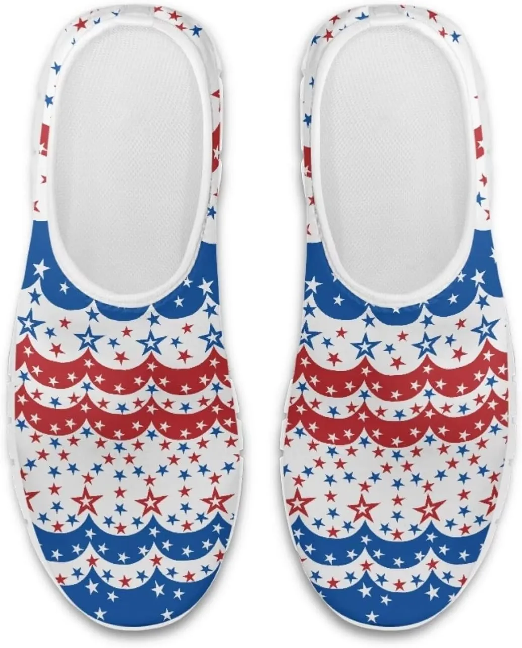 Jeiento USA Flag Shoes for Women, Comfort Fashion Slip On Sneakers Casual Walking Shoes