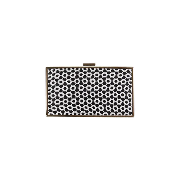 Jendi Black & White Pod with Golden Trim and Golden Lock