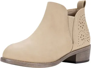 Jeossy Women's 9615 Chelsea Ankle Boots Cutout Perforated Short Booties Slip on