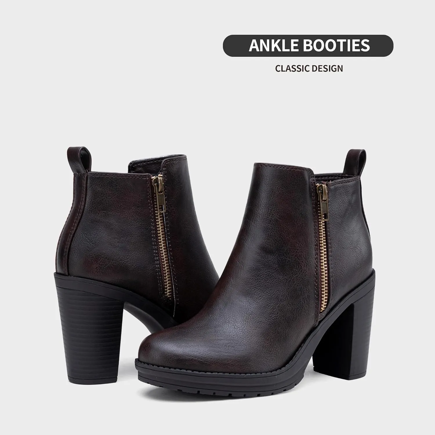 Jeossy Women's 9676 Ankle Booties Platform Chunky Heel Boots