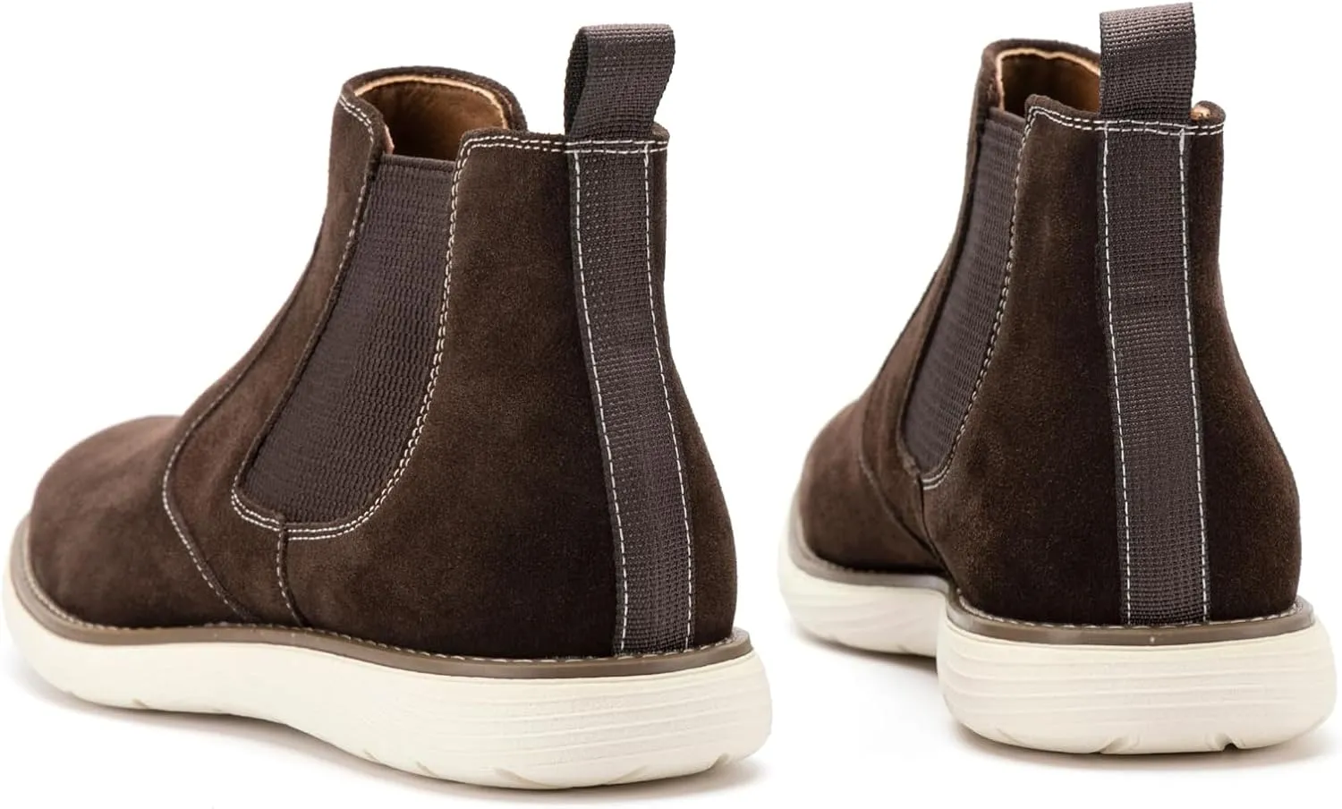 JITAI Men's Suede Leather Chelsea Boots Classic Elastic Dress Ankle Boots for Men