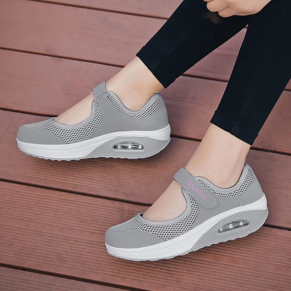 JITUUE Women's Comfort Working Nurse Shoes Adjustable Breathable Walking Non Slip Shoes for Women Buffer Fitness Casual Nursing Orthotic Lightweight Shoes