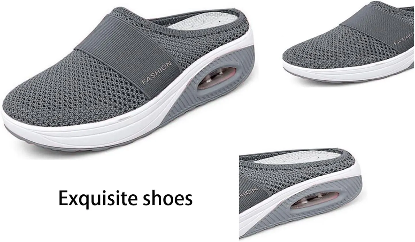 JITUUE Women's Garden Clogs Mesh Slip-on Slippers Summer Breathable Lightweight Quick Drying Garden Shoes Outdoor Walking Slippers